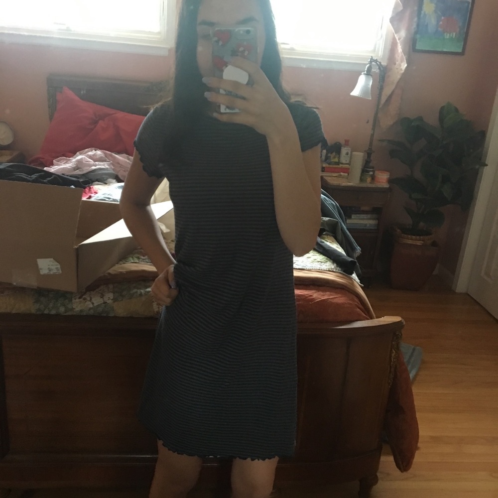 ribbed stripped dress